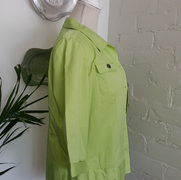 Spring lime jacket sz S  layered bottom detail - Picture 4 of 5